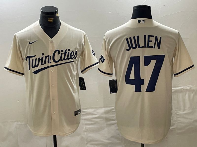 Men Minnesota Twins #47 Julien Cream 2024 Nike Game MLB Jersey style 1->minnesota twins->MLB Jersey